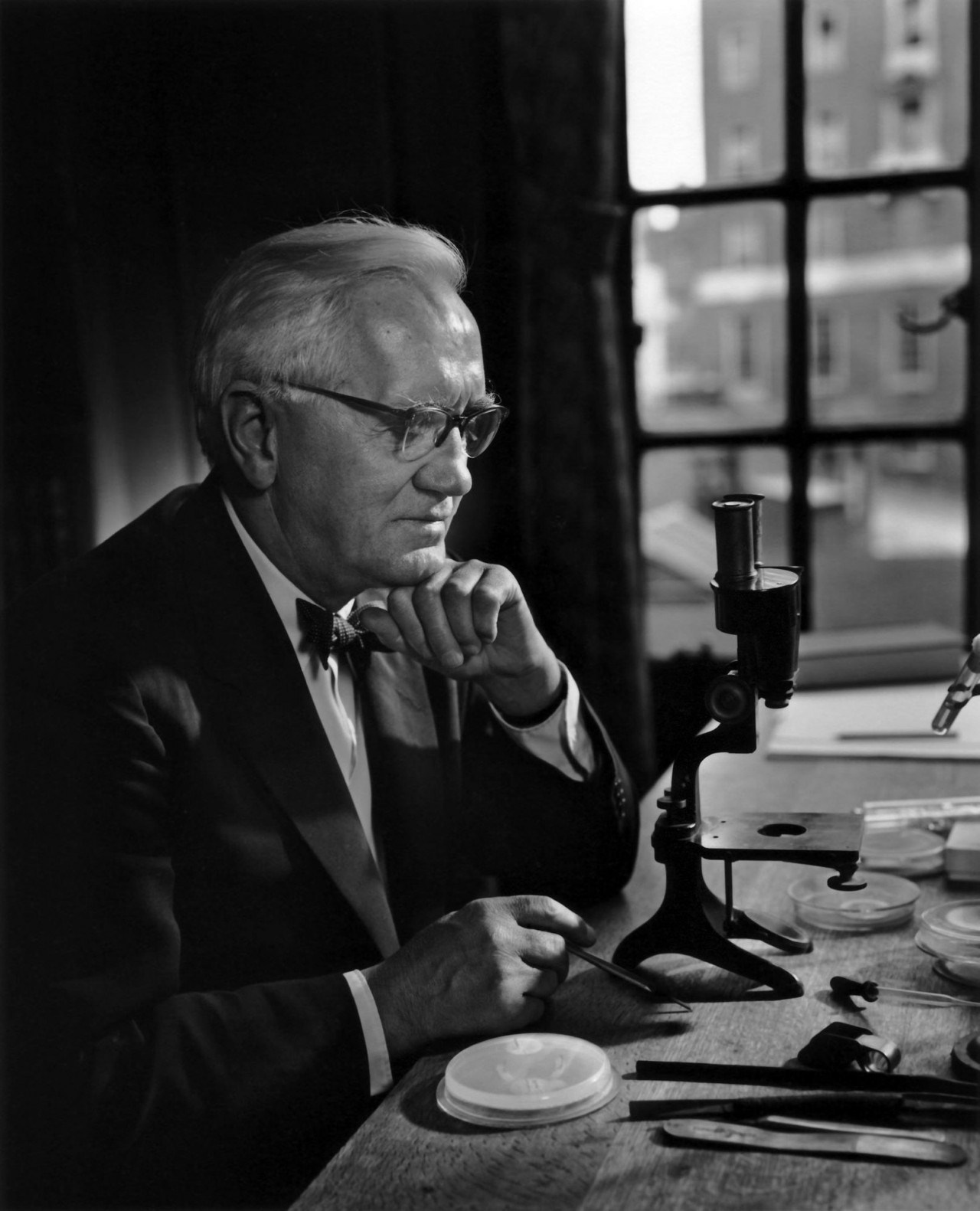 Сэр Александр Флеминг 1954. Сэр Александр Флеминг открыл первый в мире антибиотик — пенициллин, за что получил Нобелевскую премию по медицине.