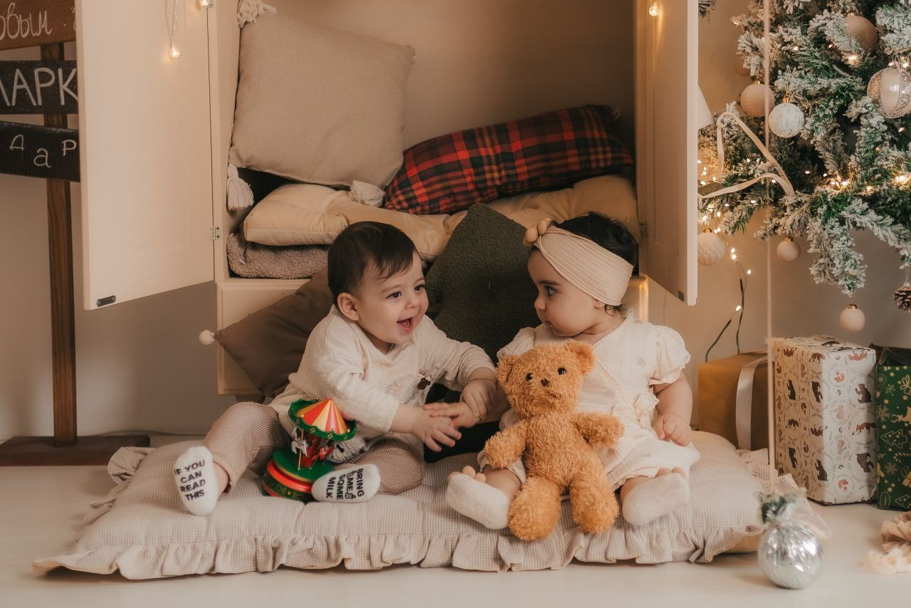 Новогодняя фотосессия семейная в Мытищах. Фотостудия «Птичка» Мытищи,