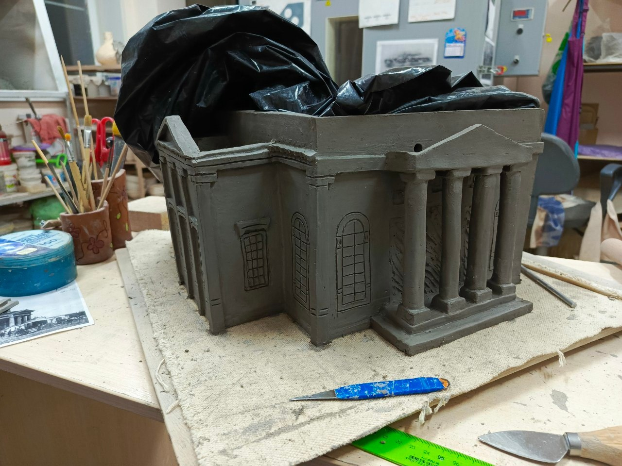 Лепим Троицкий собор. Этапы работы. Макет. Город. Легенды Старого Города.