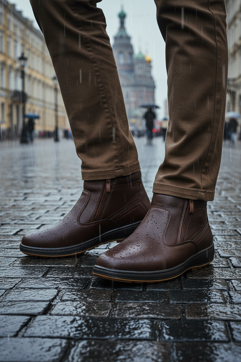 Предметная съемка обуви, созданная в Nano Banana, генерация фона для товарной карточки