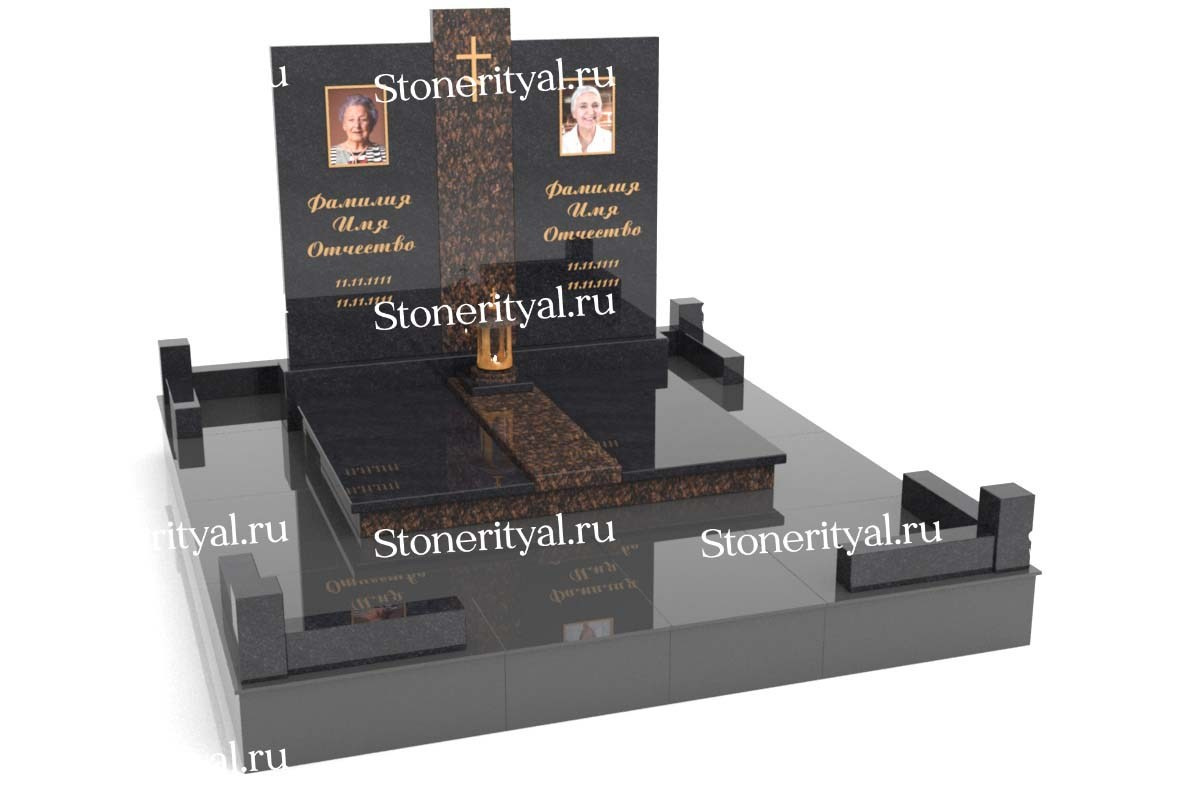 Семейные памятники. Изготовление и установка памятников в Москве и МО