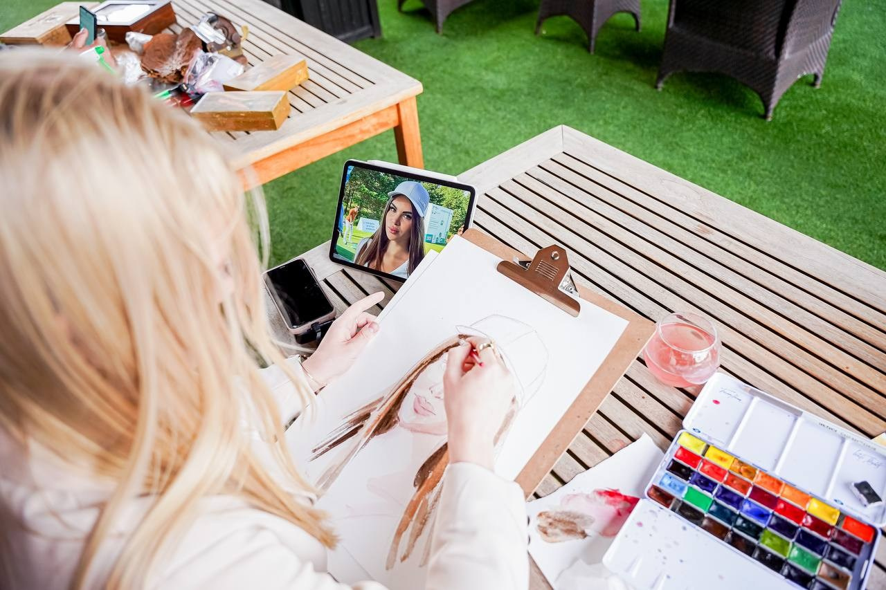 Рисунки и быстрые портретные скетчи за 15 мин вас ваших гостей. Eventiss art agency| Художники и арт-услуги на мероприятие Москва и МО