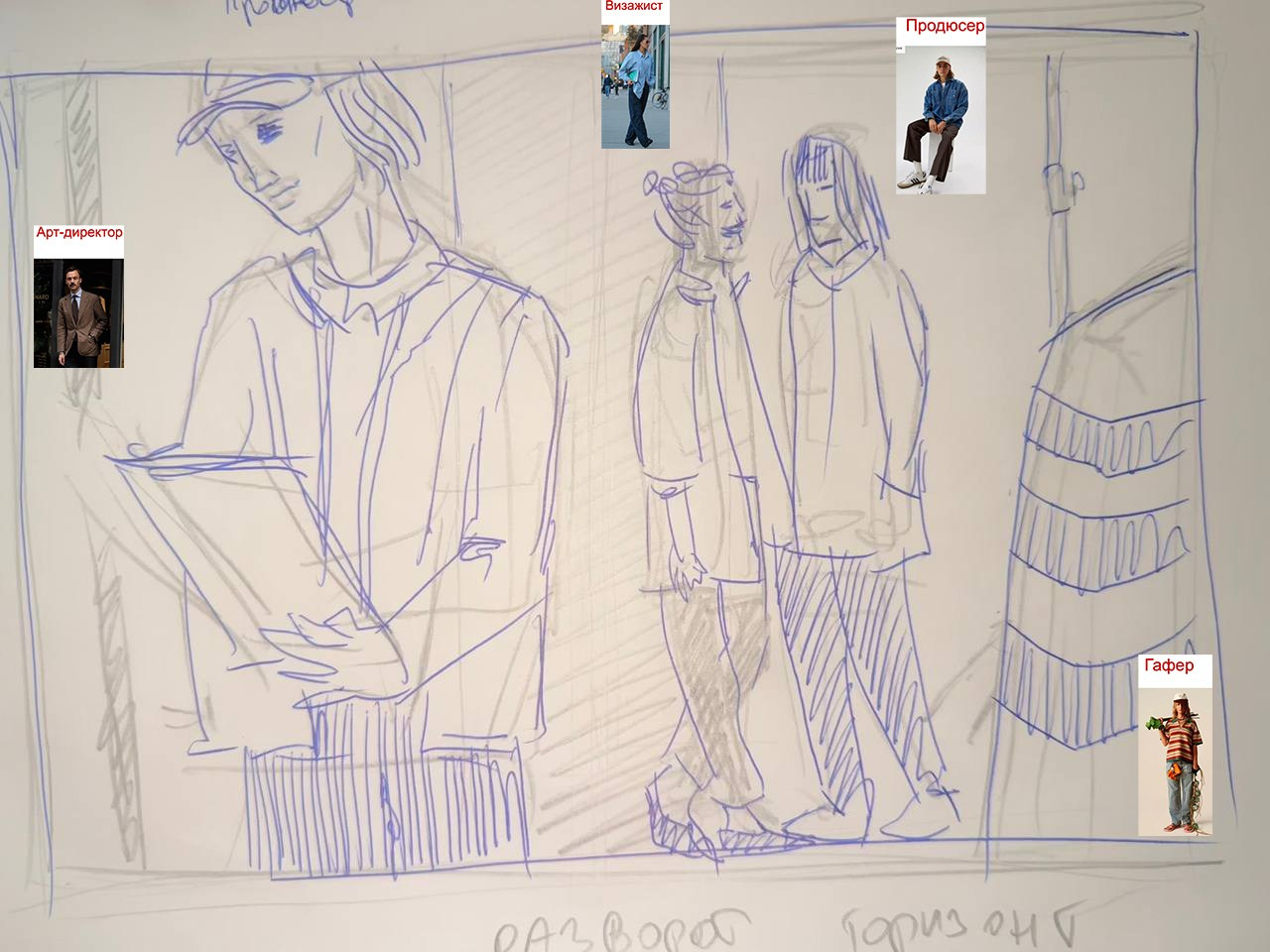 Раскадровка к фото сессии для журнала. Автор Дима Куб