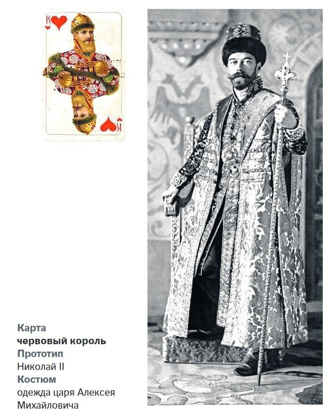 Карта червовый король. Прототип - Николай II
