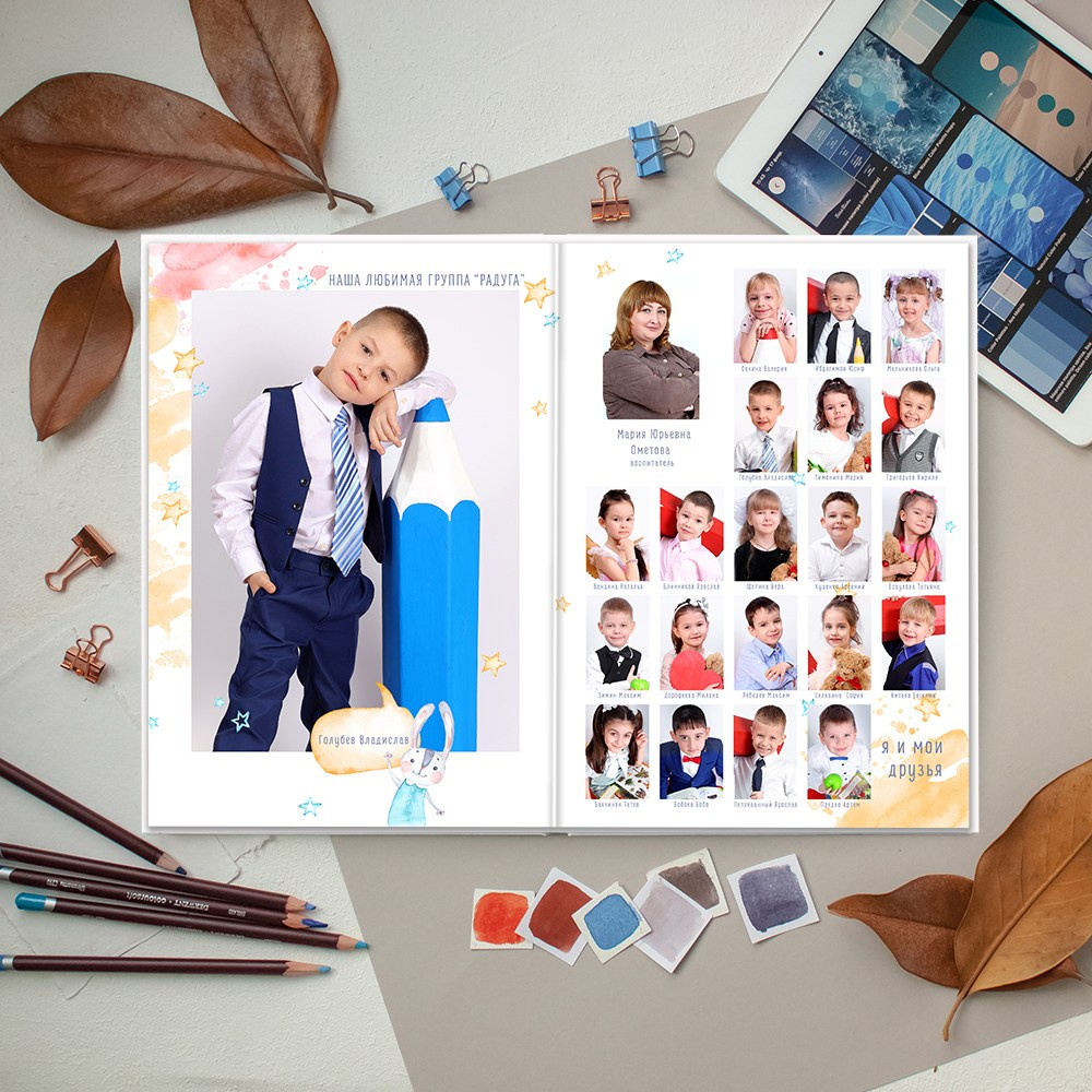Выпускные альбомы в детский сад 2 разворота лайт+ заказать Иваново Ярославле Костроме Владимире. Выпускные альбомы в Иваново в детский сад и школу. Александр и Светлана Янкины