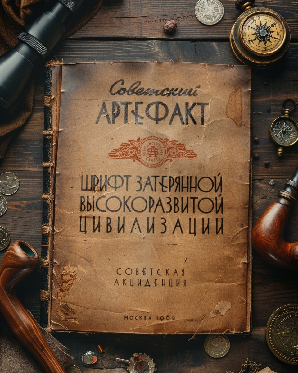 St-artefakt free font. Alexander Stan Shimanov
