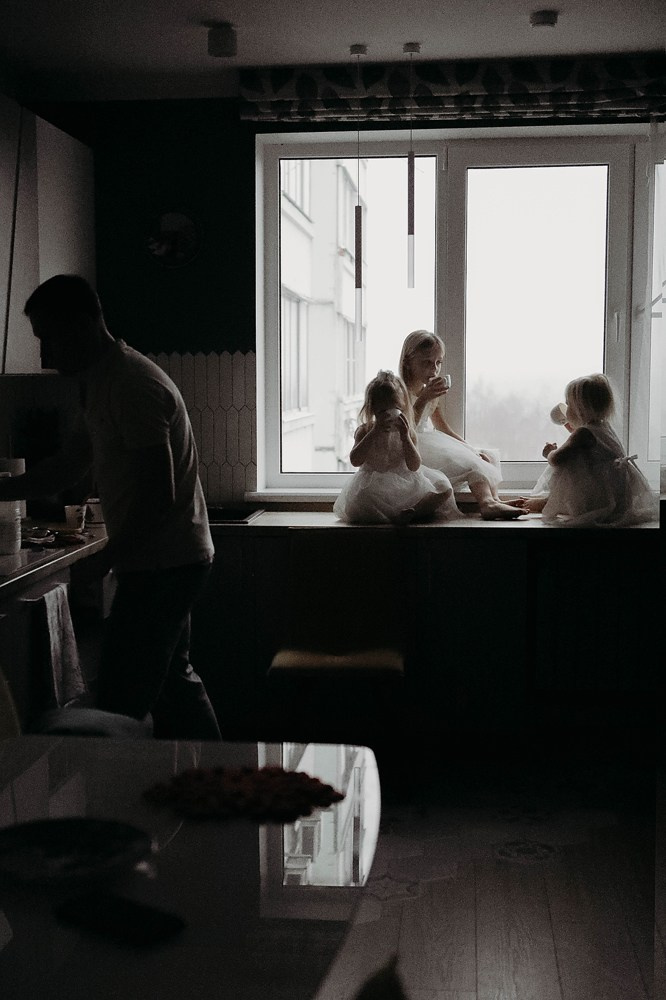 Домашняя уютная семейная фотоссесия. Саша + Саша = трое детей. Катя Сидор — фотограф в Москве