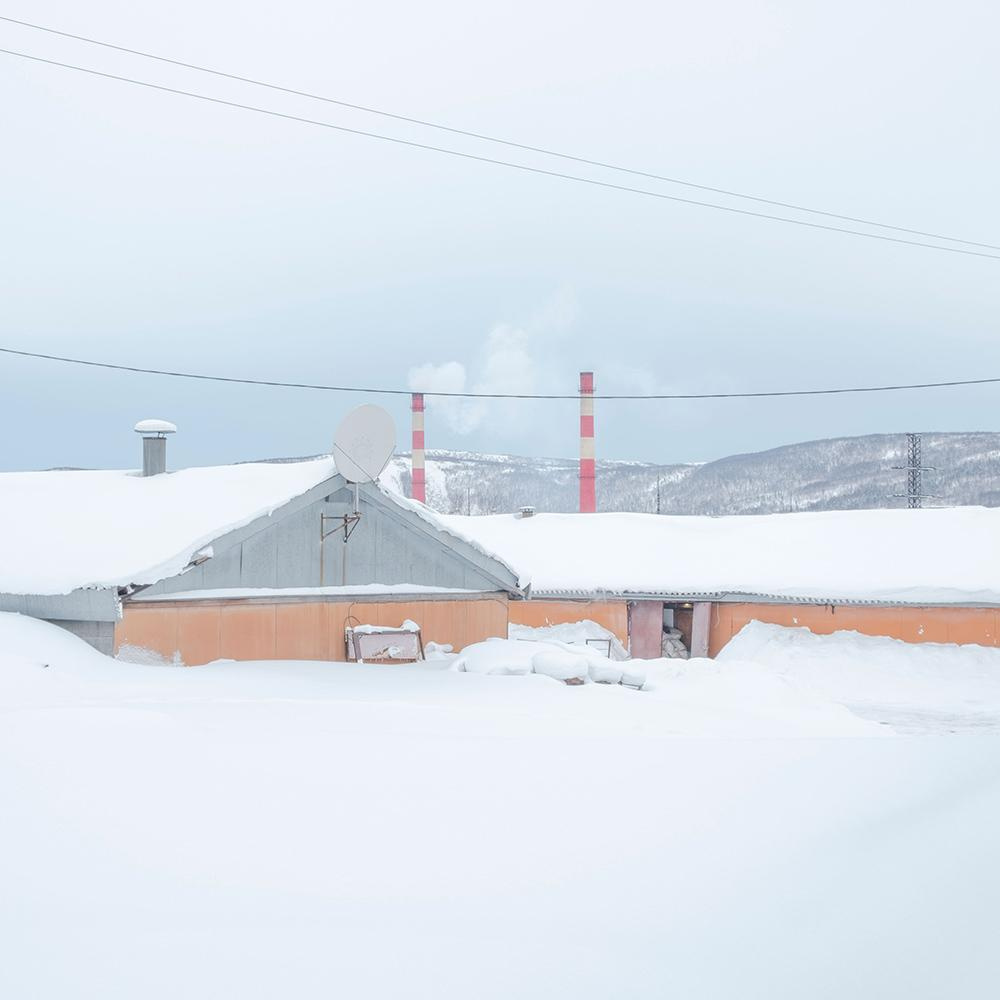 Warehouse in the snow.