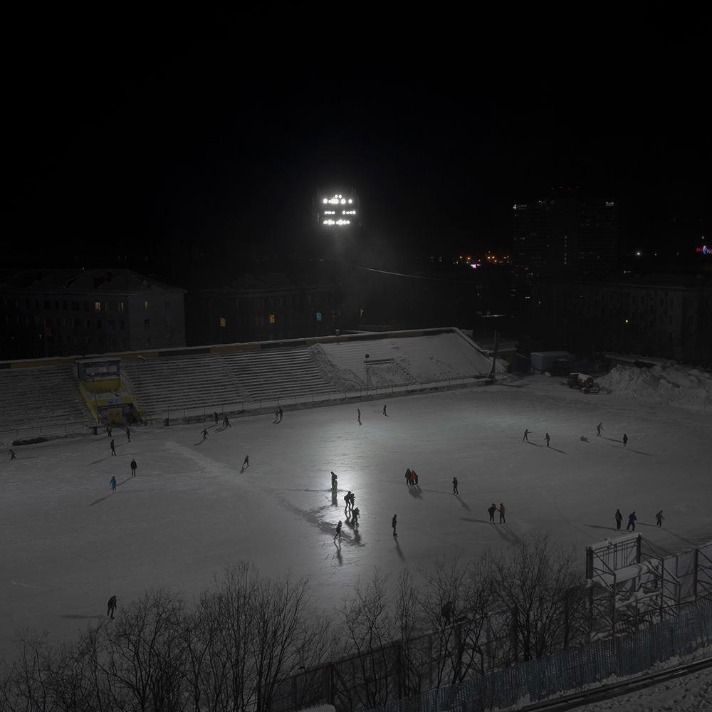 The Stroitel stadium. This is there people go ice skating.