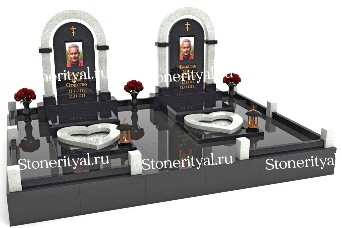 Семейные памятники. Изготовление и установка памятников в Москве и МО