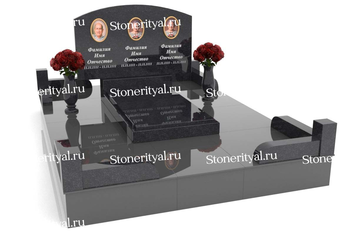 Семейные памятники. Изготовление и установка памятников в Москве и МО