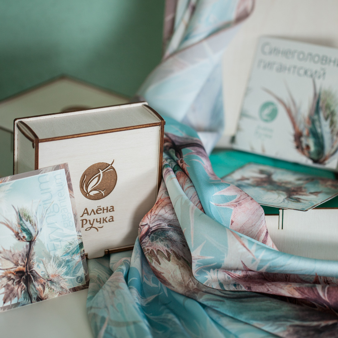 Авторские платки. Ручка Алена — ботанический художник, дизайнер, фотограф