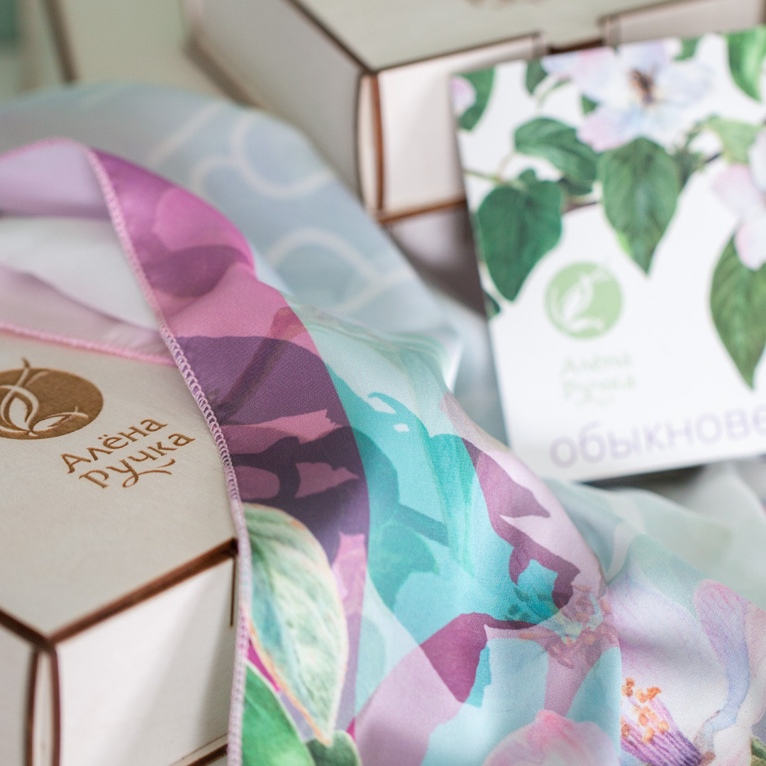 Авторские платки. Ручка Алена — ботанический художник, дизайнер, фотограф