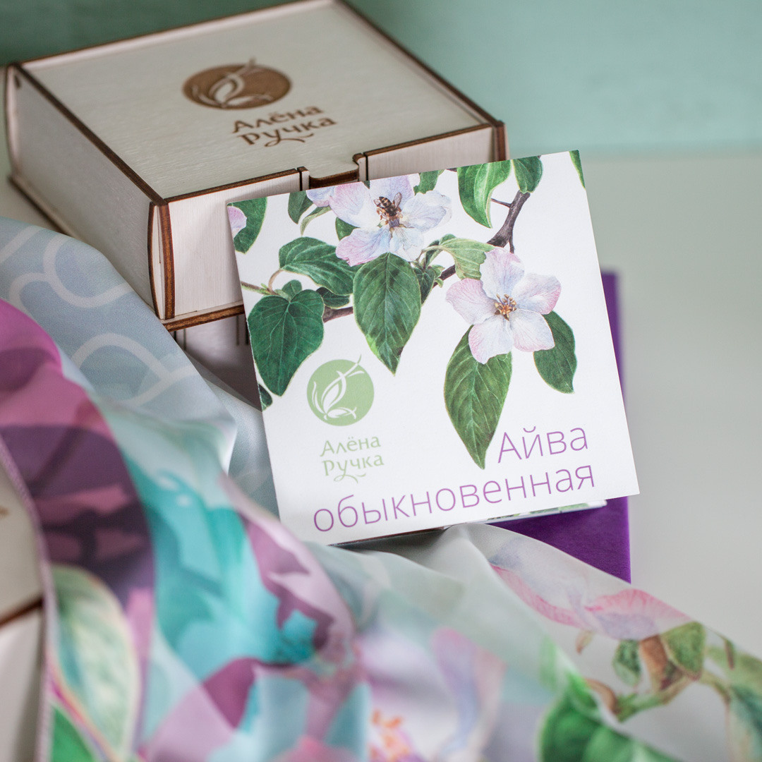 Авторские платки. Ручка Алена — ботанический художник, дизайнер, фотограф