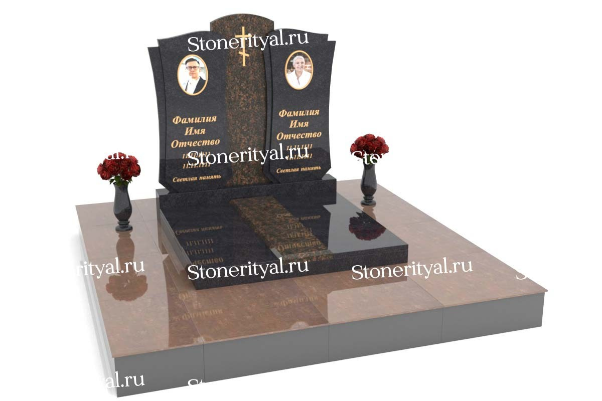 Семейные памятники. Изготовление и установка памятников в Москве и МО