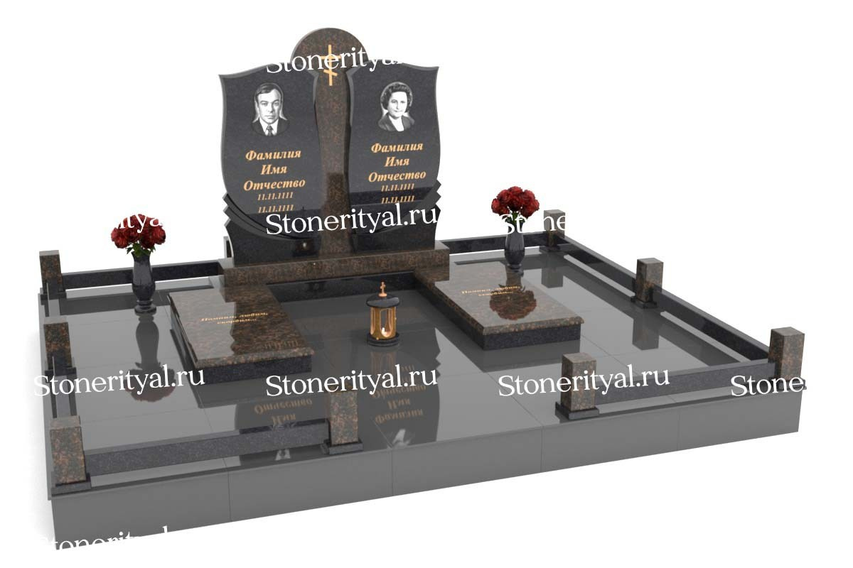 Семейные памятники. Изготовление и установка памятников в Москве и МО