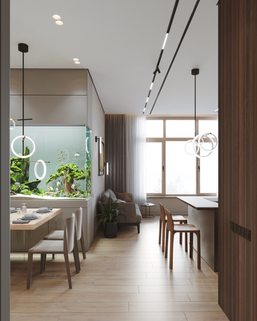 Клубный дом в парке в Москве «Река». Интерьеры и архитекура