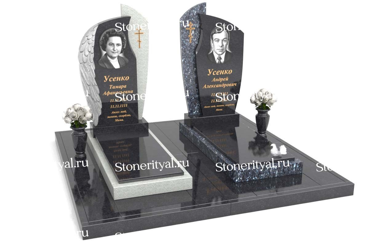 Семейные памятники. Изготовление и установка памятников в Москве и МО