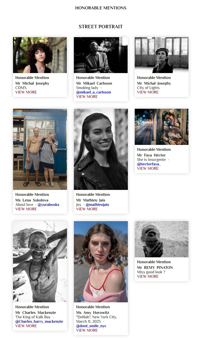 Пять почетных упоминаний жюри на конкурсе Pispa-2025. Фотографии Лены Соколовой