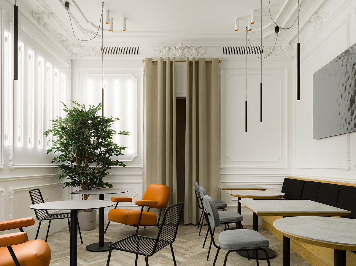 White Coffee in Saratov Russia designed by QUADRUM STUDIO