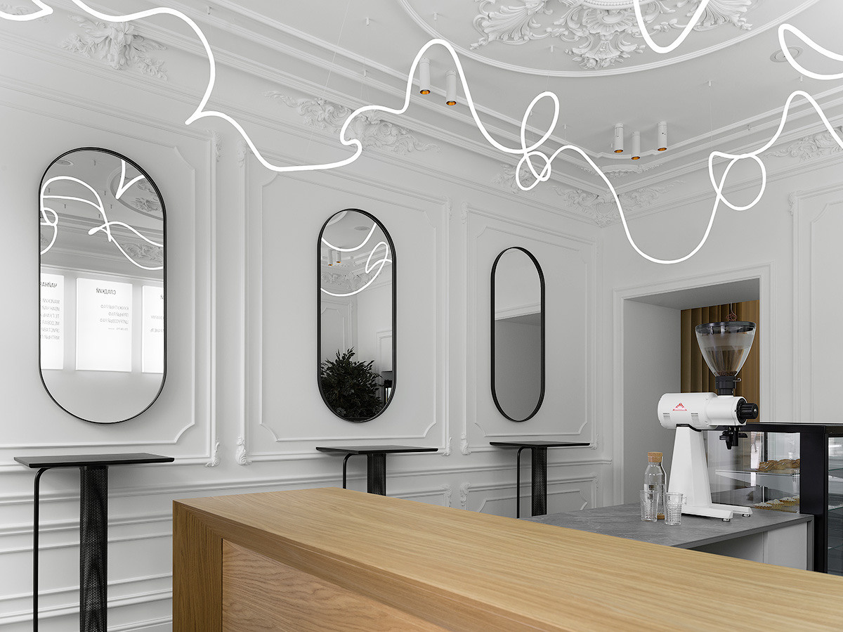 White Coffee in Saratov Russia designed by QUADRUM STUDIO