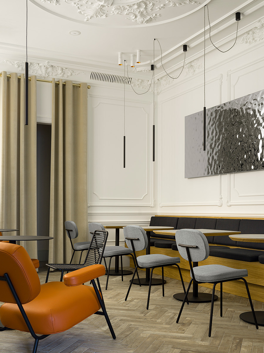 White Coffee in Saratov Russia designed by QUADRUM STUDIO