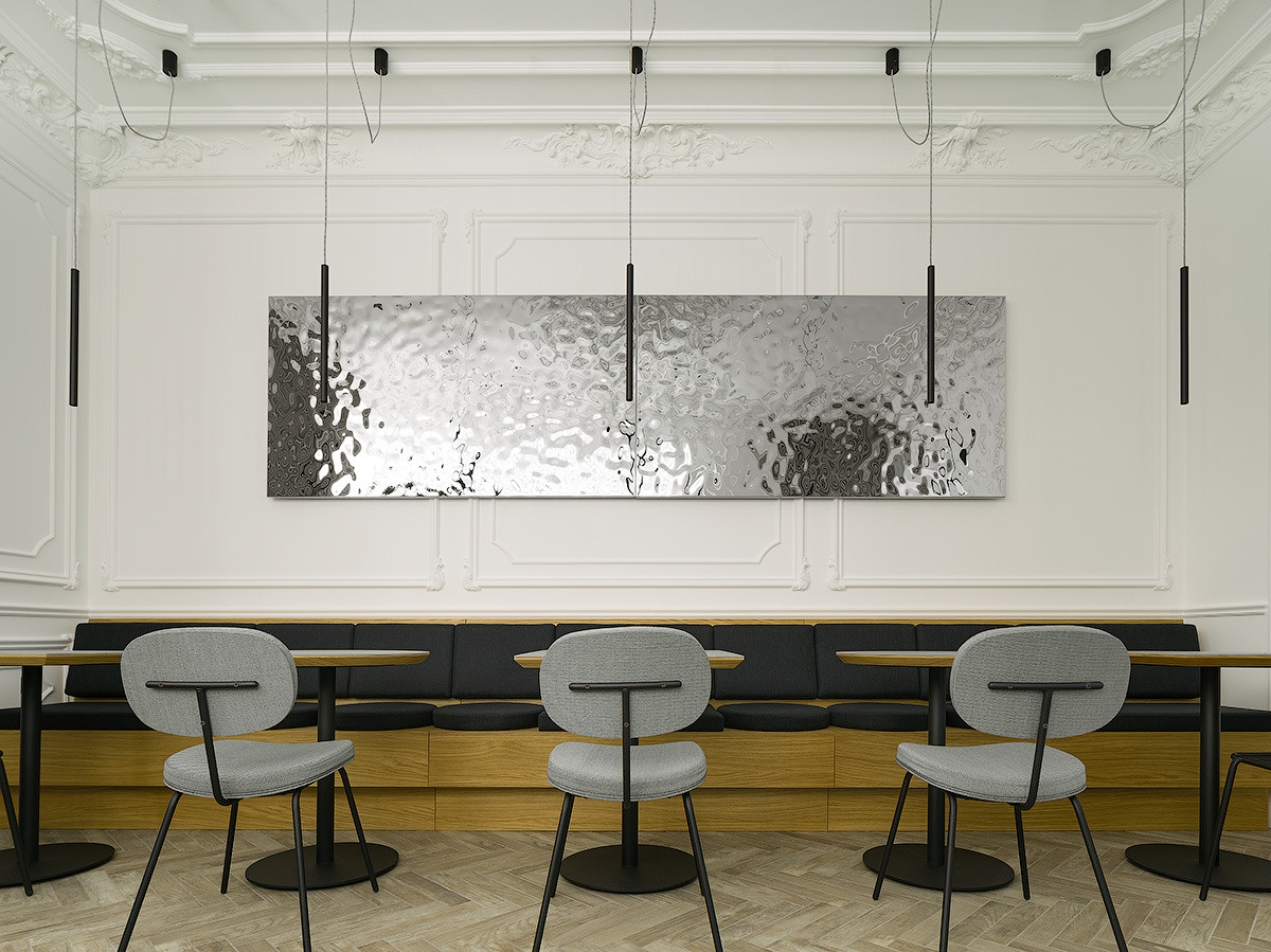White Coffee in Saratov Russia designed by QUADRUM STUDIO
