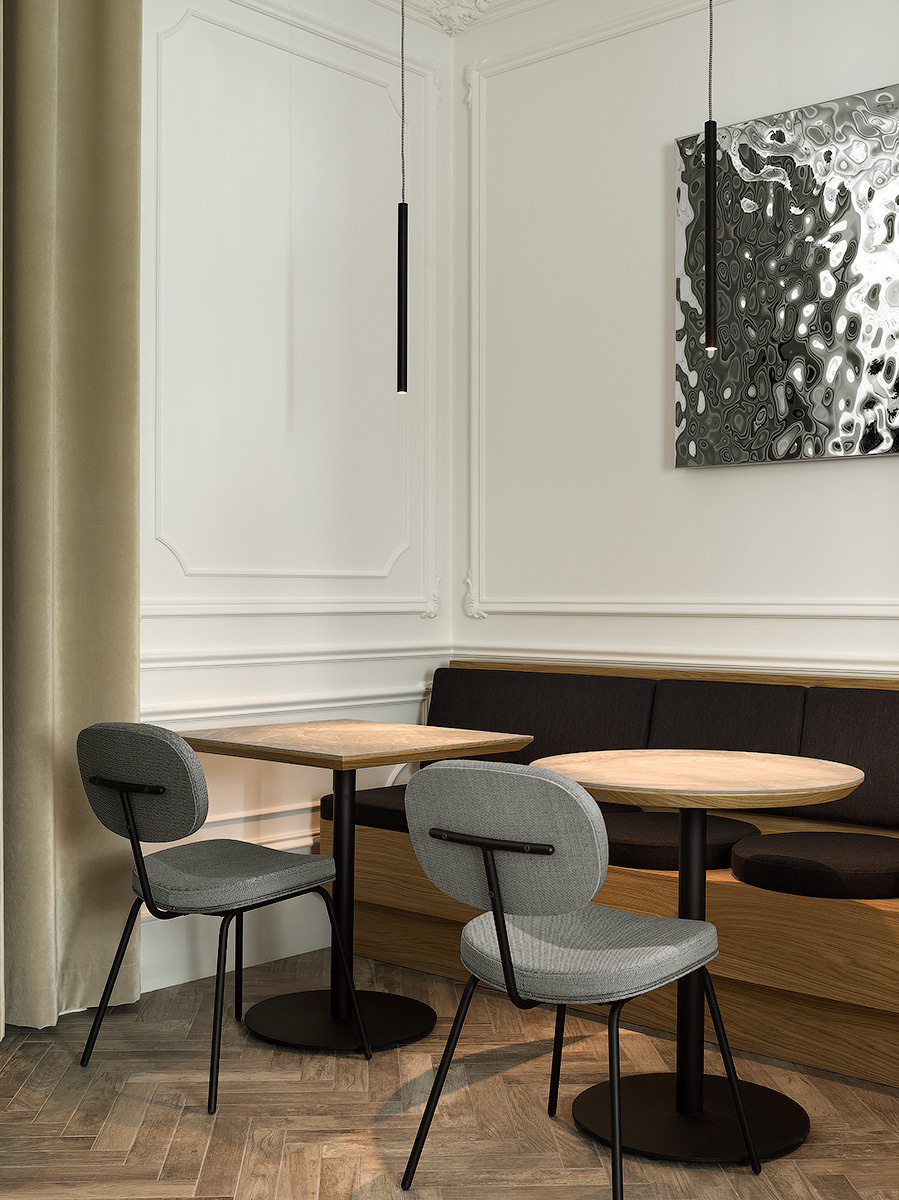White Coffee in Saratov Russia designed by QUADRUM STUDIO