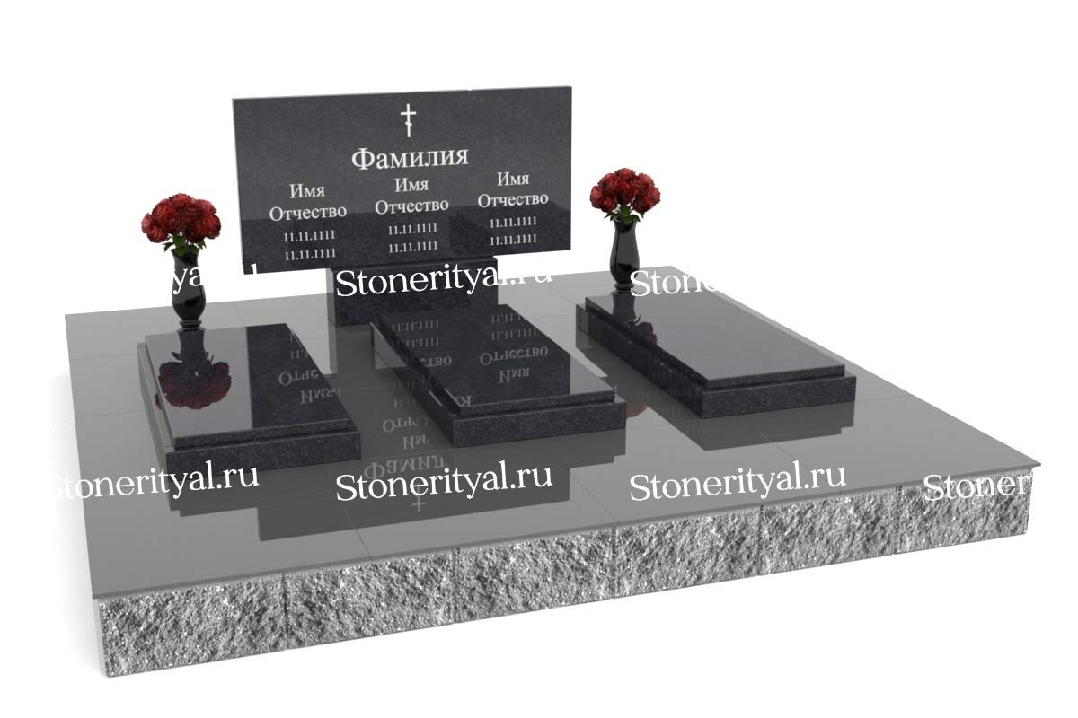 Семейные памятники. Изготовление и установка памятников в Москве и МО