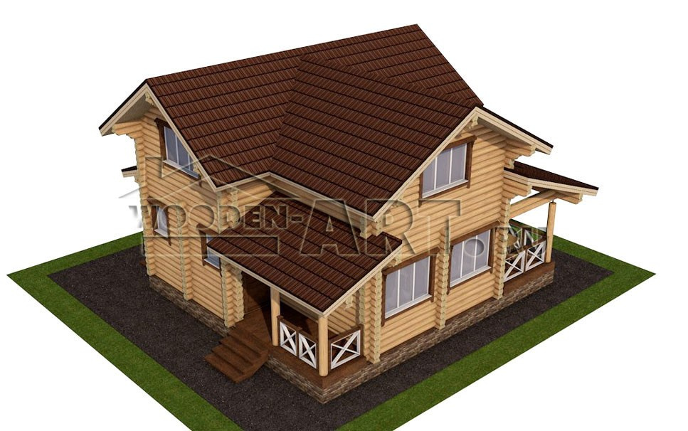 «Роща» 150 кв. м. Проекты деревянных домов