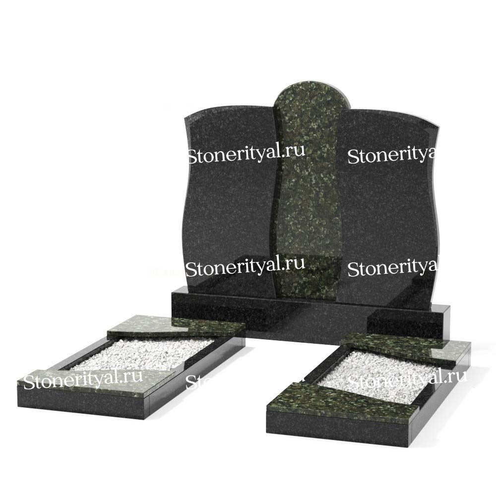 Комбинированные памятники на двоих. Изготовление и установка памятников в Москве и МО