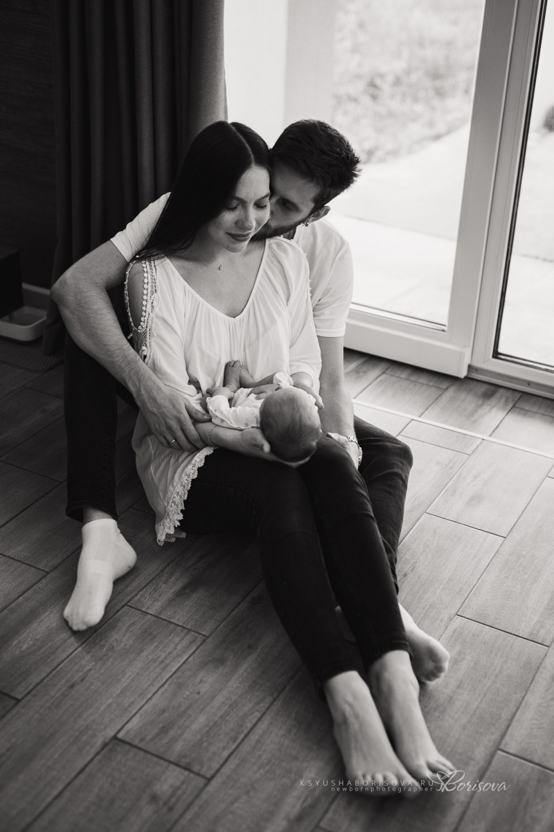 Фотосессия дома с новорожденным. Фотограф новорожденных в Магнитогорске Ксюша Борисова