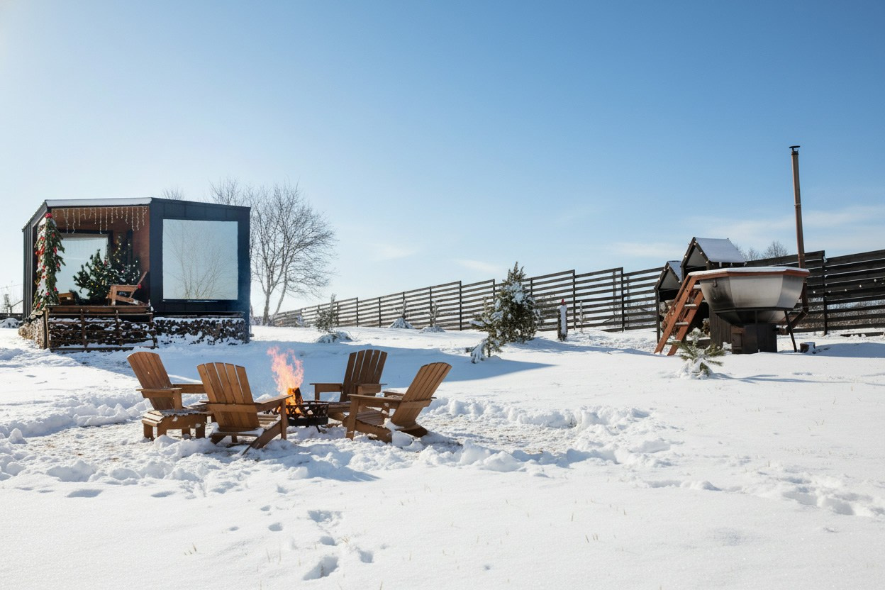 Глэмпинг. Аренда дома для отдыха в Брянске. Банный чан, зона BBQ. Дом на озере в Брянске. Отдых Брянск