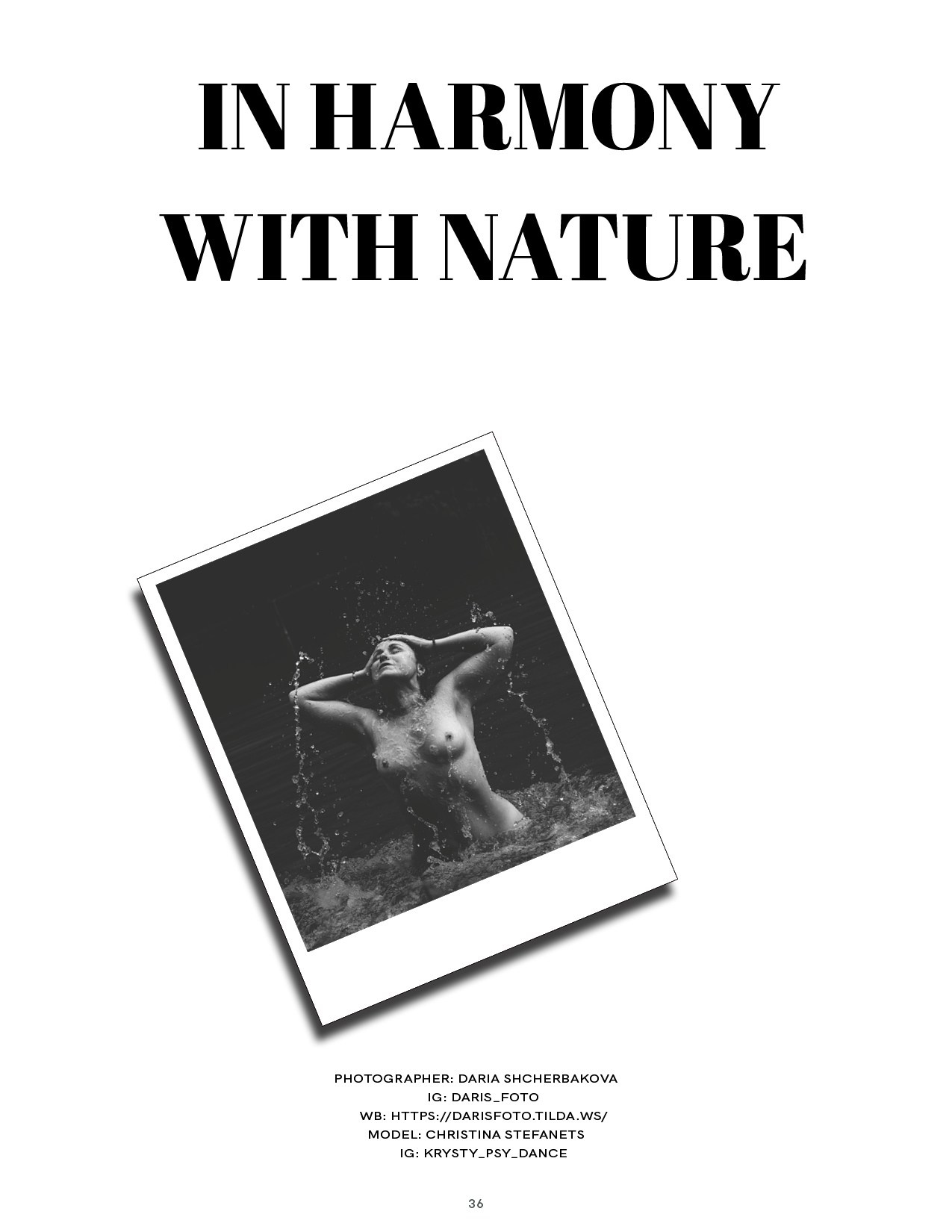 Публикация фотосессии в Калифорнийском журнале. Фотограф в Сочи | Щербакова Дарья