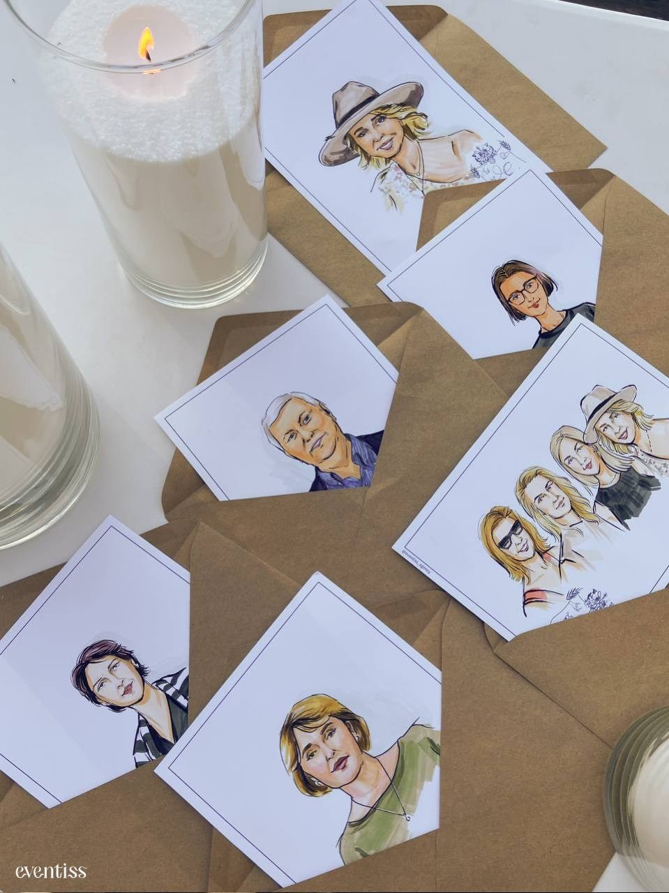 Портретный скетчинг на день рождение