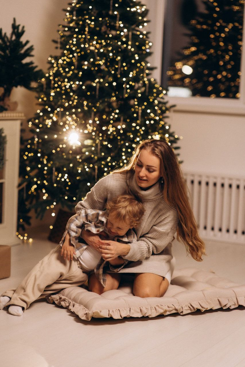 Новогодняя фотосессия семейная в Мытищах. Фотостудия «Птичка» Мытищи,