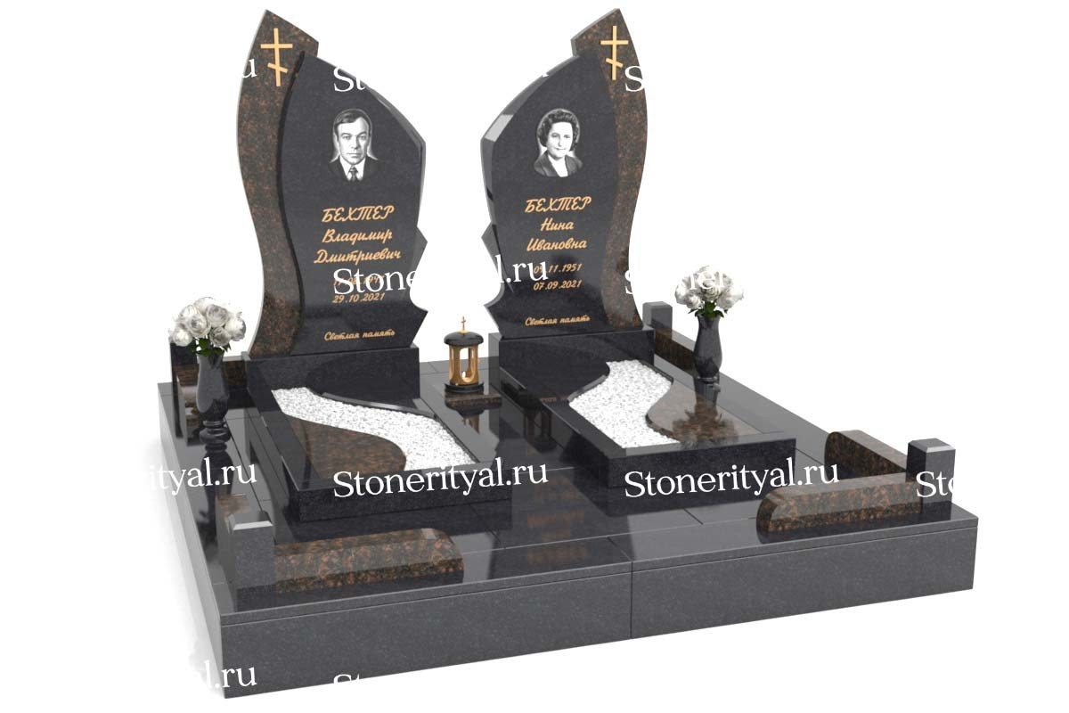 Семейные памятники. Изготовление и установка памятников в Москве и МО