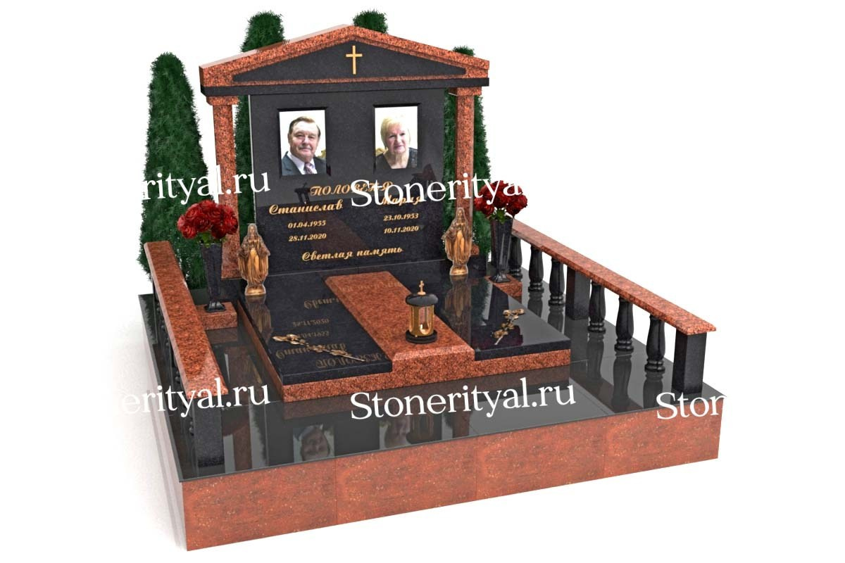 Семейные памятники. Изготовление и установка памятников в Москве и МО