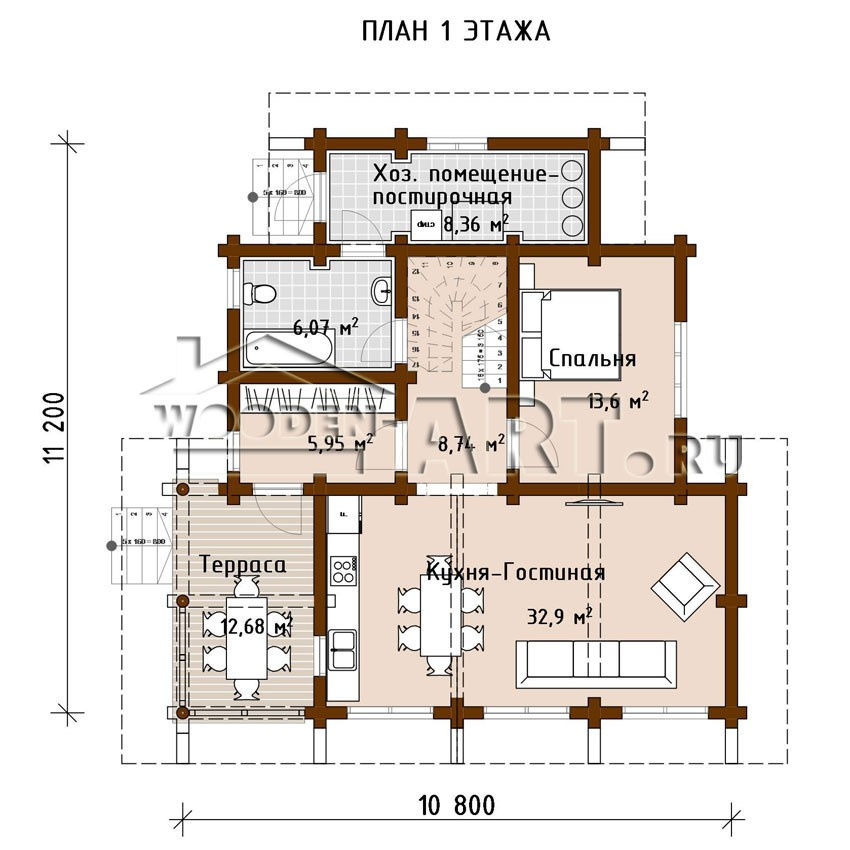 «Шелестово» 142 кв. м. Проекты деревянных домов