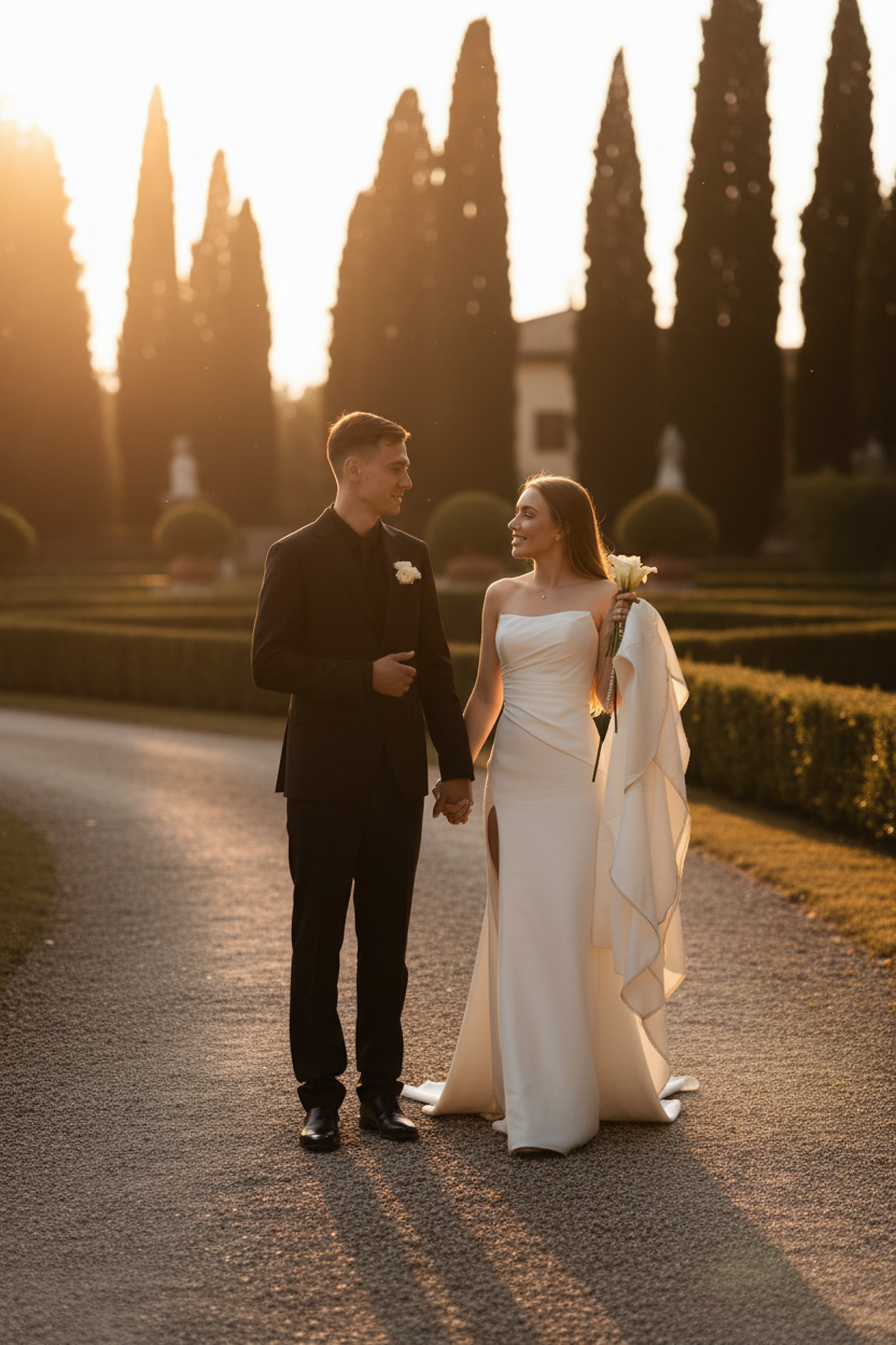 Best wedding photographer Nika Litvinova атмосферная прогулка пары на закате в Петербурге