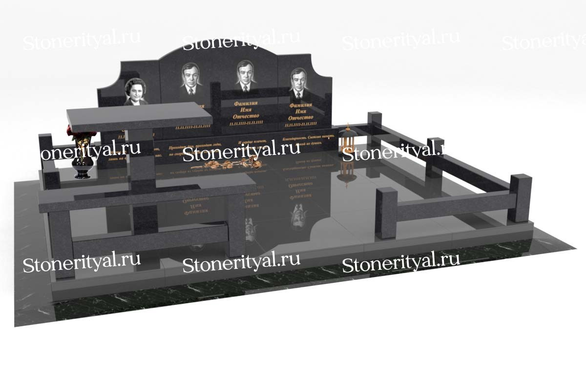 Семейные памятники. Изготовление и установка памятников в Москве и МО