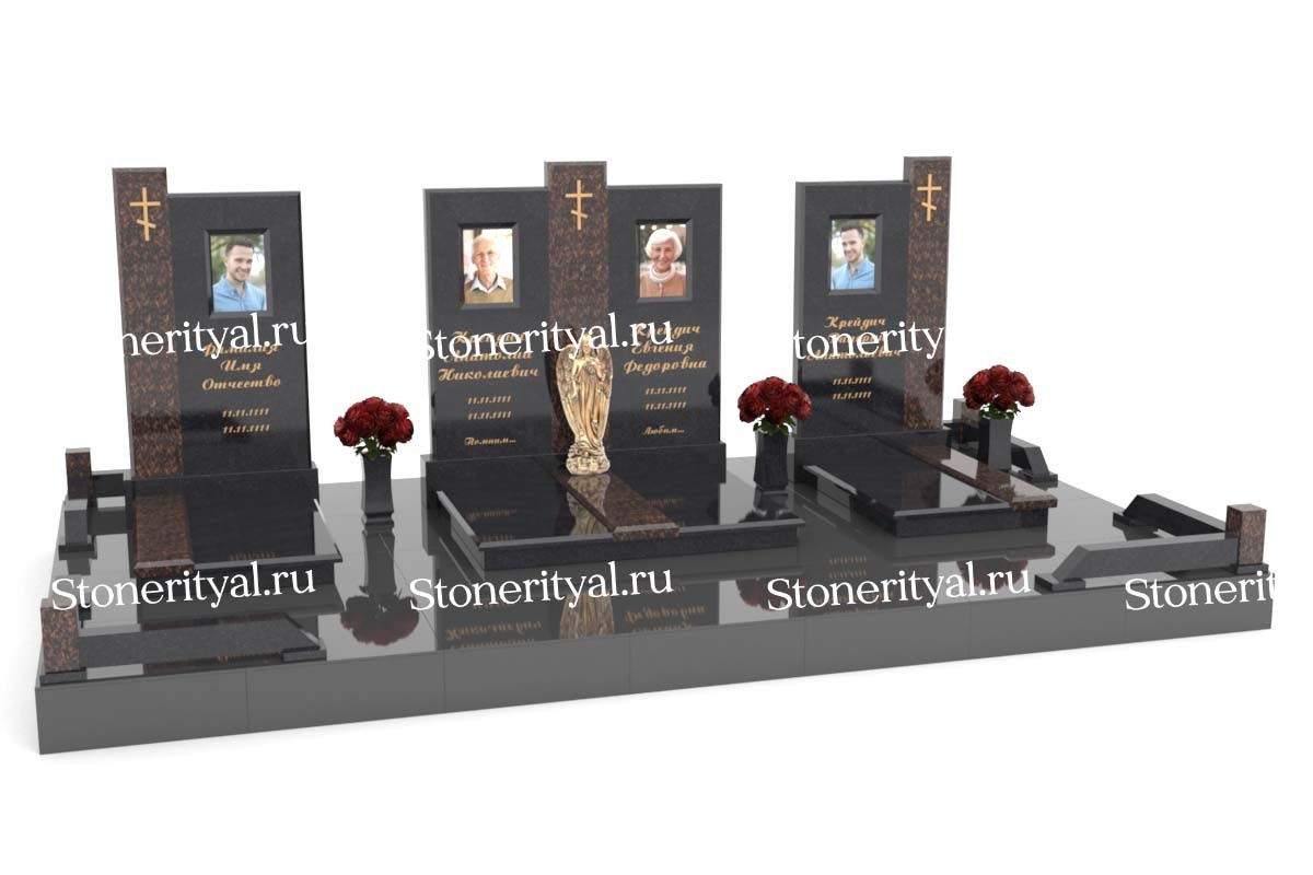 Семейные памятники. Изготовление и установка памятников в Москве и МО