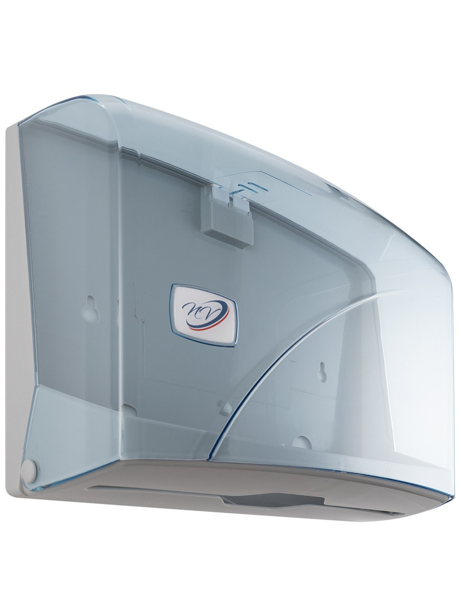 Диспенсер для бумажных полотенец серо голубой