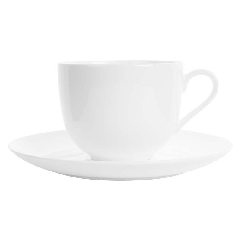 Чайная пара цапель белая на белом фоне