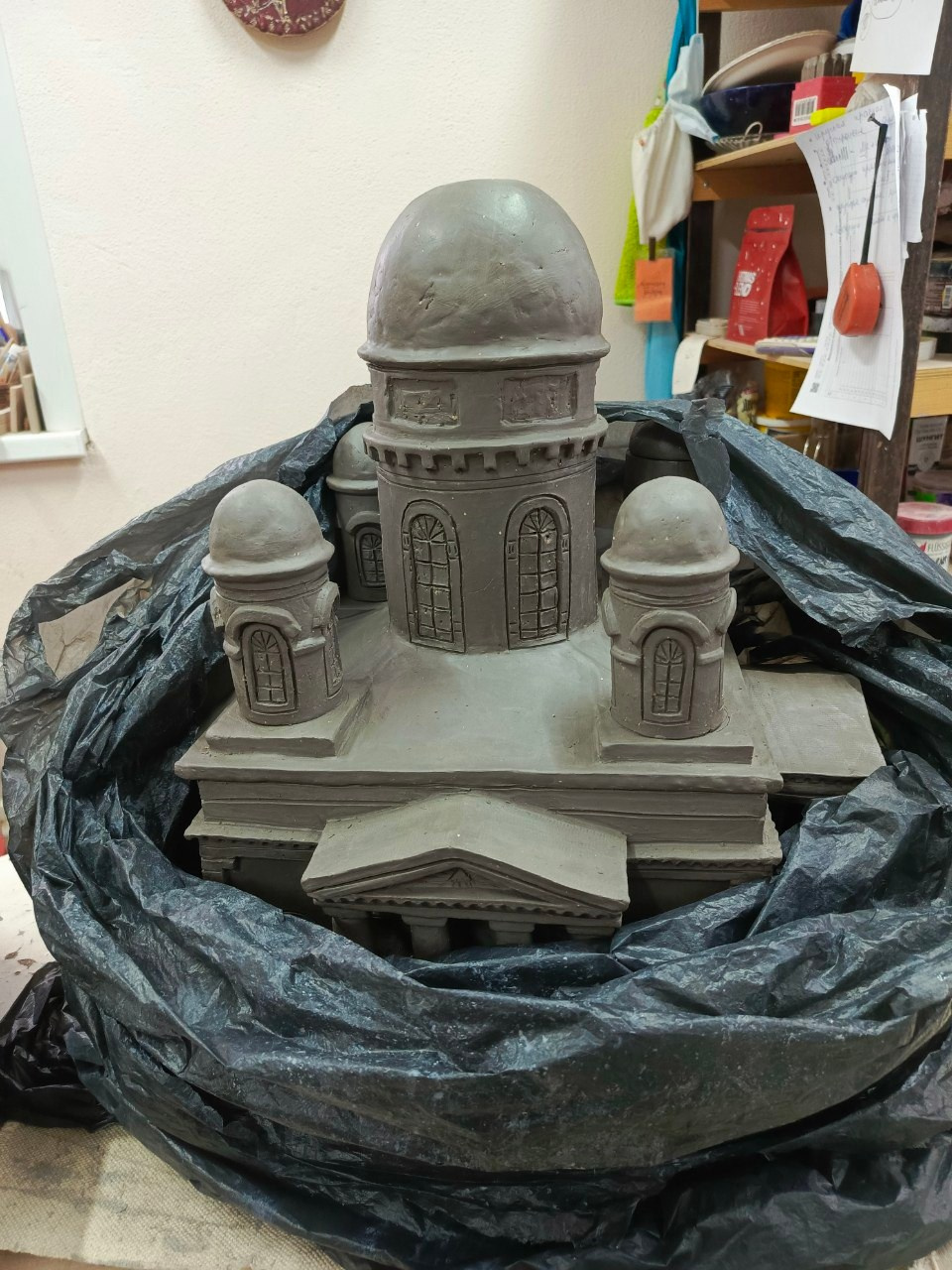 Лепим Троицкий собор. Этапы работы