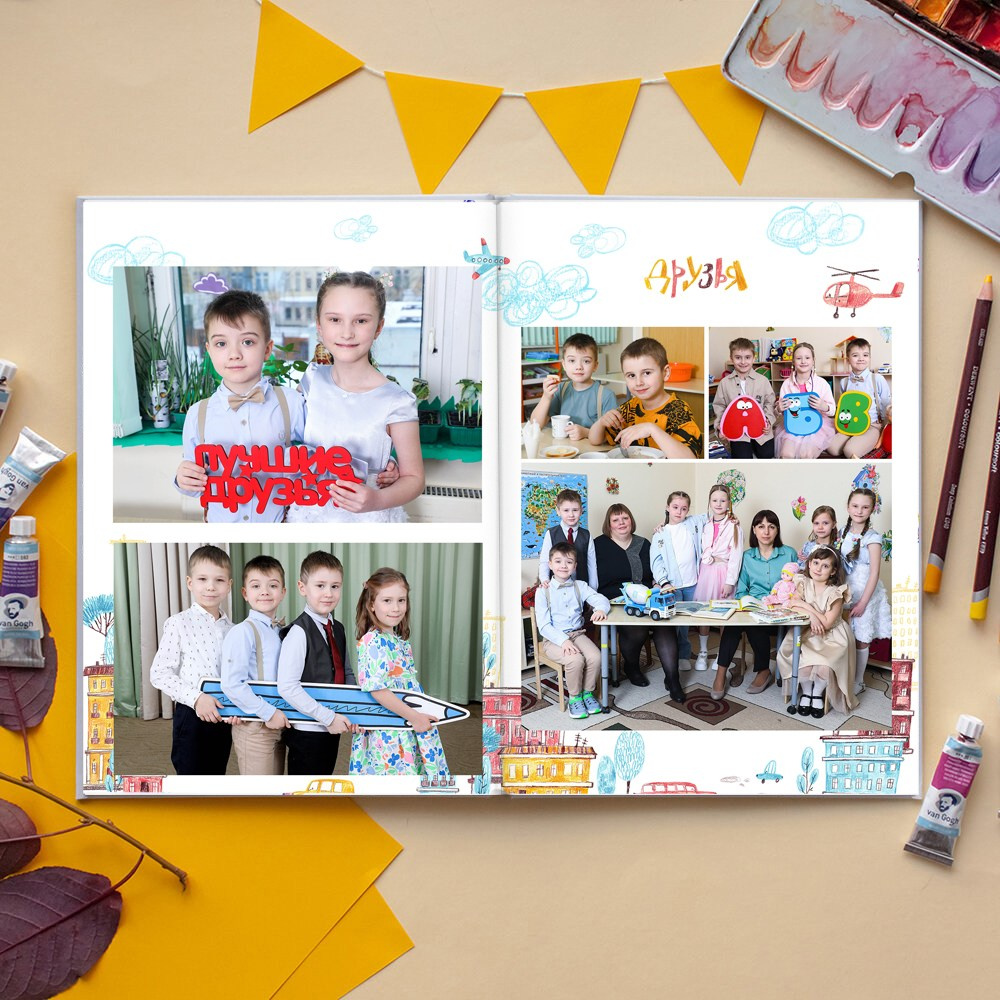АЛЬБОМ 5 РАЗВОРОТОВ (10 страниц). Школьный фотограф Олеся Галатова