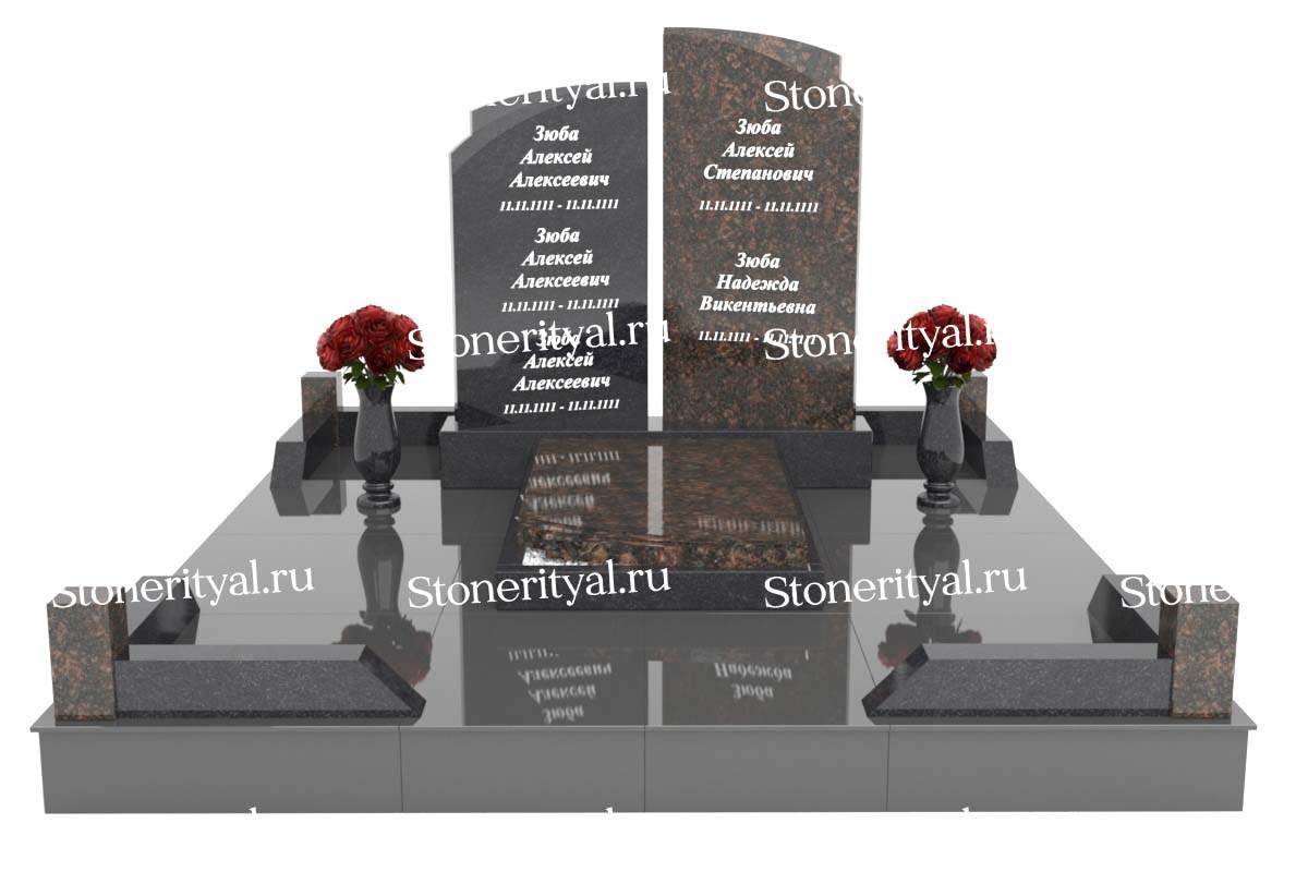 Семейные памятники. Изготовление и установка памятников в Москве и МО