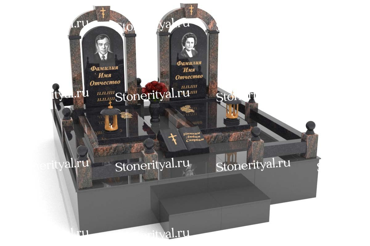 Семейные памятники. Изготовление и установка памятников в Москве и МО