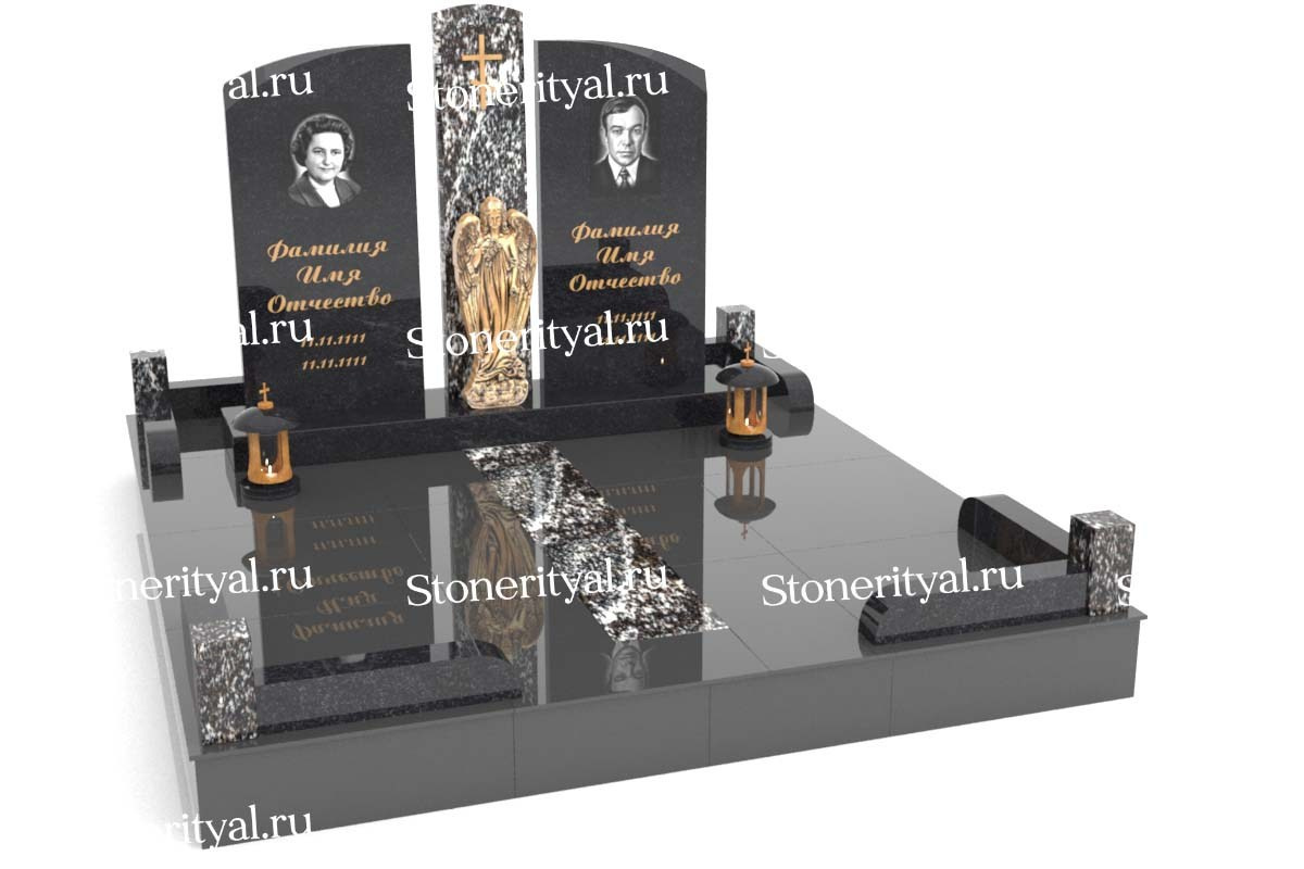 Семейные памятники. Изготовление и установка памятников в Москве и МО