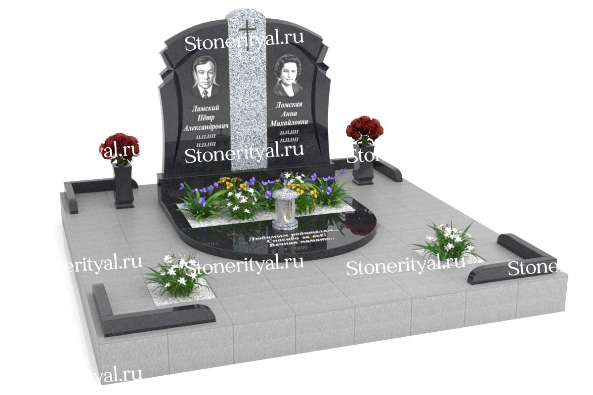 Семейные памятники. Изготовление и установка памятников в Москве и МО